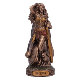 Nemesis Now Norse Mythology Decor Bronze God Statue 8.5cm Tall – Cast in The Finest Resin, Expertly Hand-Painted – Freya Goddess of Love and Fertility