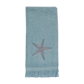 Avanti Linens - Fingertip Towel, Soft & Absorbent Cotton Towel, Coastal Inspired Bathroom Accessories (By the Sea Collection, Mineral)