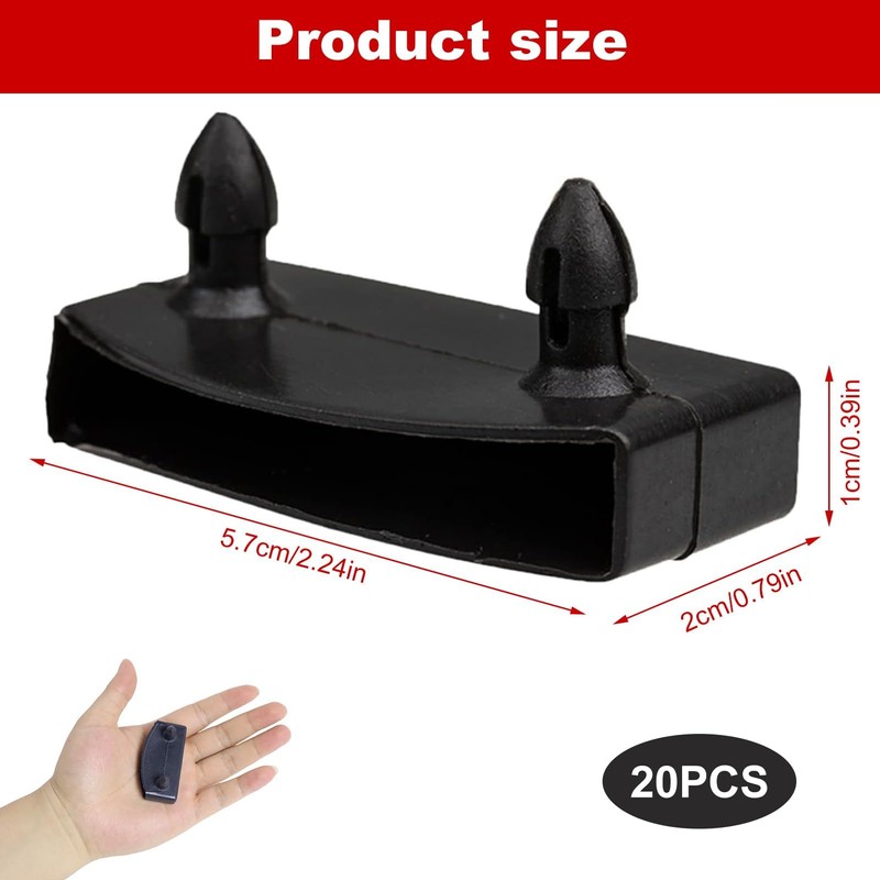 Pack of 20 Bed Slatted Frame Caps, 55 mm Brackets