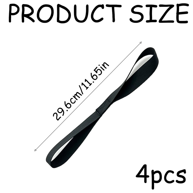 4pcs Securing Loop Straps Soft Loop Tie Down Straps Nylon