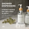 Shampoo and Conditioner Bottles Set of 3 Clear Bamboo –