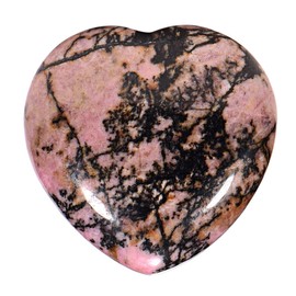 Morella Gemstone Heart Good Luck Charm, Stone Heart to Take with You, 3 cm, in Velvet Bag
