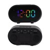 Digital Clock LED Alarm Big Digits Color Display Dimmable Adjustable