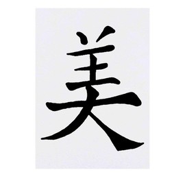 'Chinese Word Beauty' Temporary Tattoo - Water Resistant, Skin-Safe, Non-Toxic Transfer (TO00023739)