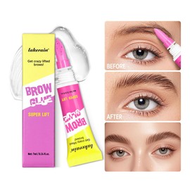Brow Lamination Gel with Styling Comb – 24H Clear Eyebrow Glue for Fluffy Lifted Brows, Non-Flaky & Sweatproof Long Lasting Natural Feathered Look (Brow Lamination Gel)