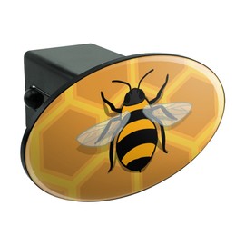 GRAPHICS & MORE Bee on Honeycomb Oval Tow Trailer Hitch Cover Plug Insert