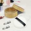 Modixun 2 Pack Bamboo Loose Powder Container with Puff, 30ml