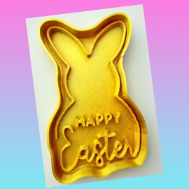 Set of 3 Easter Themed Rabbit Chick and Happy Easter Rabbit Cookie Cutter