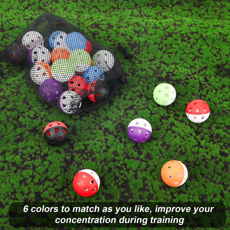 Tinoaly 24pcs Baseball Training Balls, 1.65in Small Baseball Golf Practice