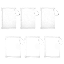 ADOFUN Craft Pouches Candy Bags with Ball Chain Palm Size Trinket Box Craft Supplies Set of 6 PVC Anti-Tarnish Clear Mini Zipper Bags Seal Packing Bags