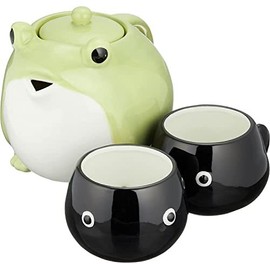 Sun Art Frog Themed Tea Set Porcelain Pot And Cup Set For Kids 600Ml 140Ml