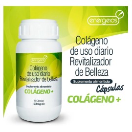 Colageno Hidrolizado Con 60 Capsulas De 500 Mg Colágeno Sabor Sin Sabor