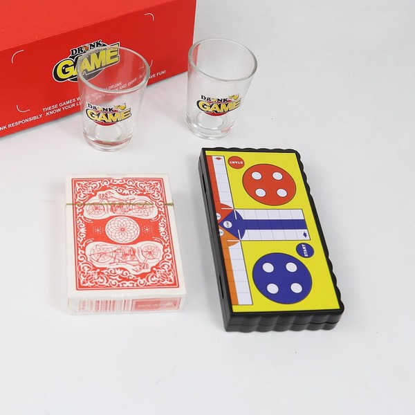 zhiyu&art decor Ludo Chess and Poker Cards Drinking Game for