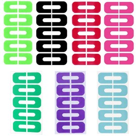 EBANKU Nail Polish Protector, 7 Sheets 70 Piece Disposable Peel Off Sticker U-Shape Tape for Nail Art Painting, Soft Plastic Nail Art Protector Spill-Proof Stickers Stamping Manicure Tool