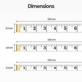 3 x Measuring Tape for Body Measurement | Soft Dual Sided Ruller Sewing Measuring Tool for Tailor Crafting Building Clothing | 150cm Body Tape for Measuring Waist