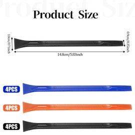 12 PCS Plastic Scraper Tool, Multi-Purpose Plastic Scrapers Non Scratch, Multi-Color Scraper Tool for Cleaning, Scrapers for Paint Stickers Labels Oil Stains Food Dirt