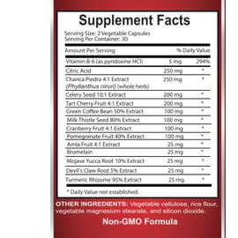 OLANTA TRADE SOLUTION Natural URIC Acid Formula - Vitamins and Herbal Extracts to Support Healthy Uric Acid Metabolism, Uric Acid Advanced Formula, Milk Thistle - 1 Bottle