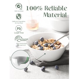 DOWAN 32 OZ Large Soup Bowls Set of 4 - White Ceramic Bowls for Ramen, Cereal, Pasta, Salad, Fruit - Dishwasher & Microwave Safe