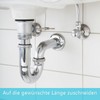 Universal immersion pipe for siphon, 30 cm extension pipe drain,