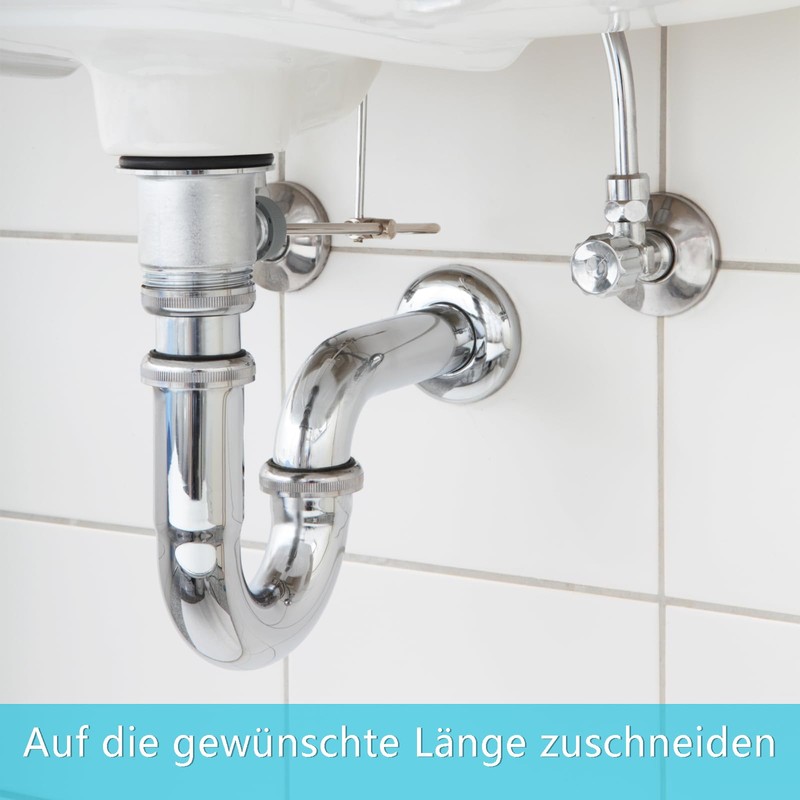 Universal immersion pipe for siphon, 30 cm extension pipe drain,