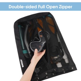 WANDF Swim Bag Mesh Drawstring Backpack Beach Backpack for Swimming, Gym, and Workout Gear(Dark Green)