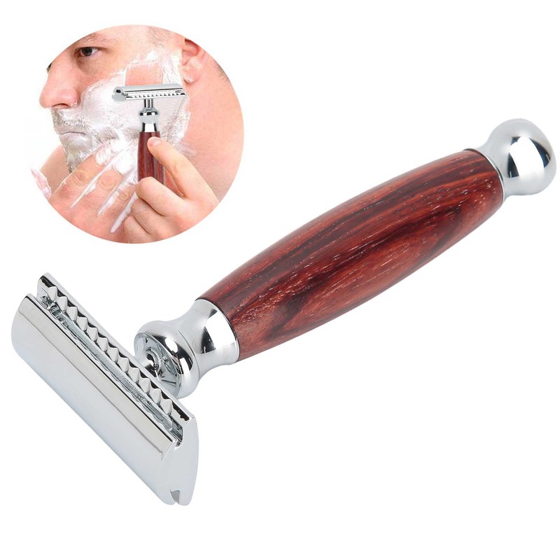 Wooden Handle Razor Manual Safety Shaving Knife Hair Remover Tool