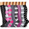 Compression unisex Socks (022 Black/Pink/Black/Pink/Grey/White/Black/Pink, Large-X-Large)