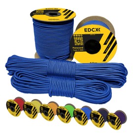 EdcX 3 mm Nylon Paracord 425 (15, 30, 50 and 100m) – 3 mm Type II, 100% Nylon Rope, 3 Strand Rope, 3 mm Nylon Rope in Many Colors (Blue, 15 m)
