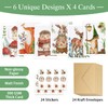 Naixiwen Woodland Animals Blank Cards with Envelopes, 24 Pack Forest