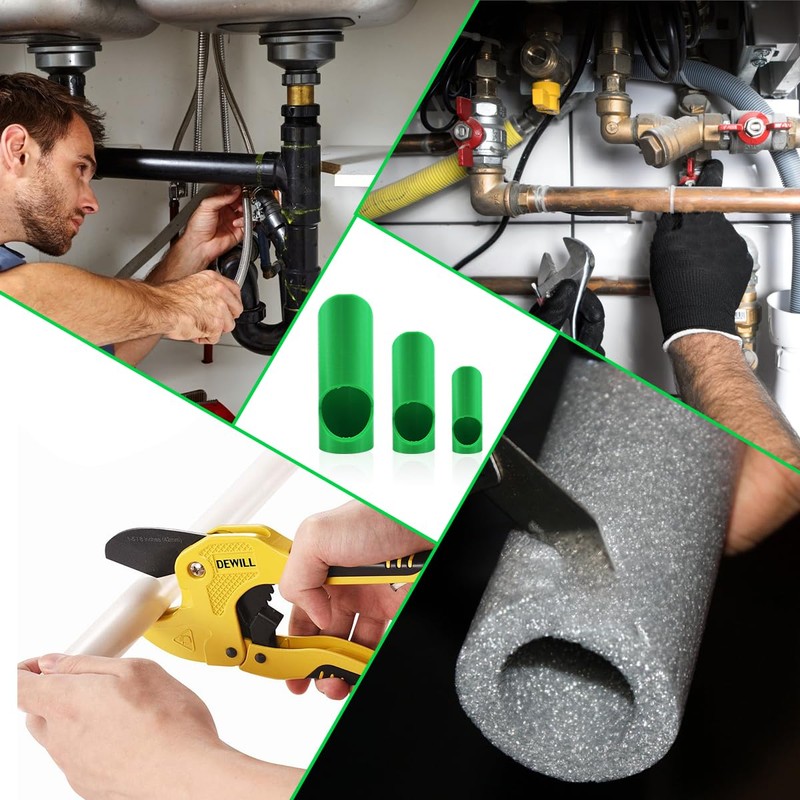 Foam Pipe Cutter, 3 Pieces Mitre Box for Pipe Insulation,