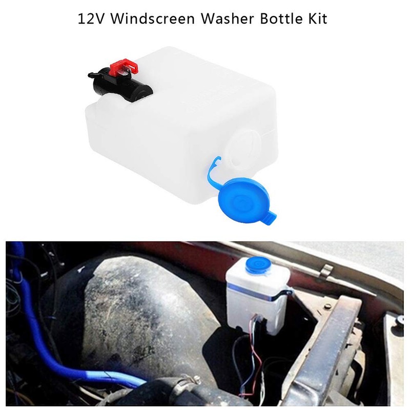 Universal Windshield Windscreen Washer Pump Bottle Tank Kit Cleaning Tools