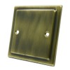AET VAB1GBP Victorian Antique Brass Single Electrical Blanking Plate 1-Gang,