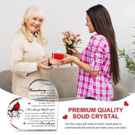 Memorial Sympathy Gifts,Funeral Condolences Grief Cardinal Gift,Loss Mother Father in Memory for Loss of Loved One,Heart Remembrance Grieving Bereavement Gifts for Loss Dad Husband Mom