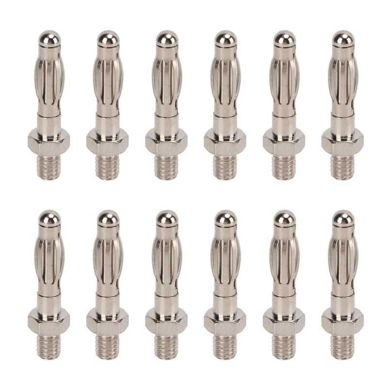 50Pcs Banana Plugs Hex Thread High Accuracy Good Transmission Performance