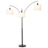 HOMCOM Arc Floor Lamp with 3 Hanging Drum Shape Lampshade,