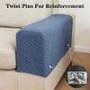 Stretch Armrest Covers,Set of 2 Polyester Fabric Armchair with Twist