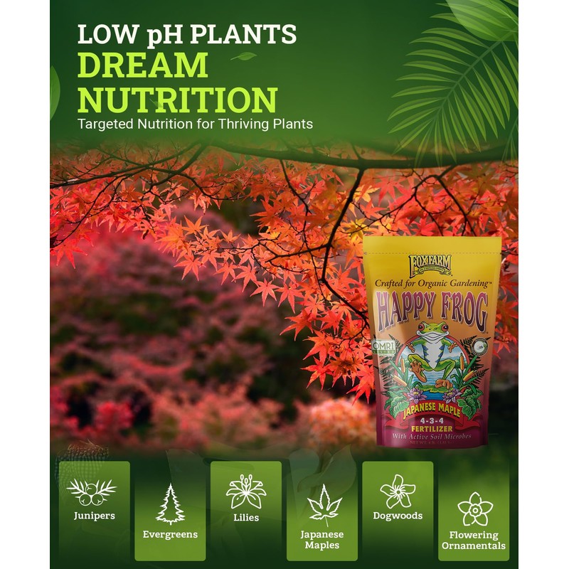 FoxFarm Happy Frog Japanese Maple Fertilizer, Nutrient-Rich Formula for Japanese