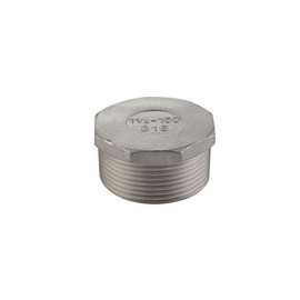 2 1/2" 304 Stainless Steel Class #150 Threaded Hexagon Head Plug Hex Plug NPT Pipe Fitting
