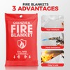 QIANZIEA Emergency Fire Blanket,4 Pack,40"x40" Fire Blankets for Home and