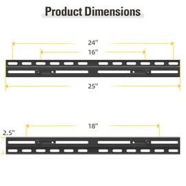 Mounting Dream Universal TV Wall Mount Extension Bracket for Televison Wall Plate, Fitting 16'' - 24'' Wood Studs and Easy Centering in Position, Max Loading Capacity of 154 LBS MD5232