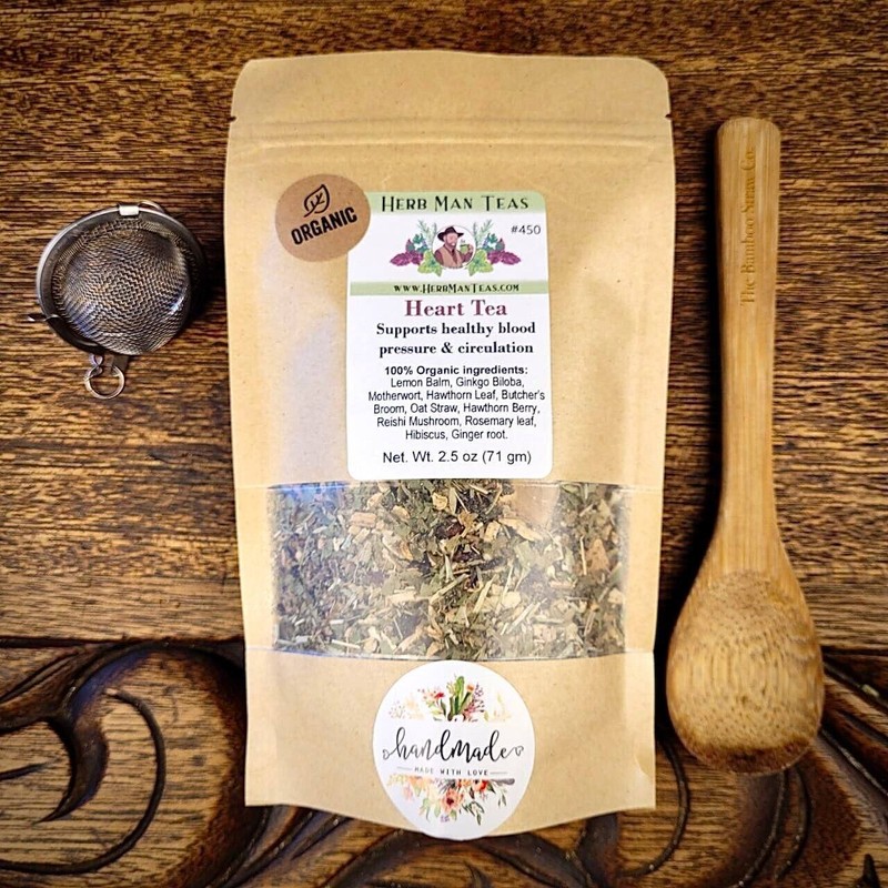 HERB MAN TEAS BLOOD PRESSURE LOWERING TEA with Reishi Mushrooms