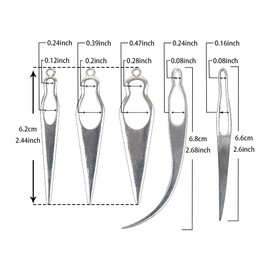 5 Pieces Dreadlocks Tool Interlocking Tool for Locs Crochet Hook Needle Tools for Hair Braid Tightening Accessories Interlocks or Sisterlocks Retighten Tool (Silver)