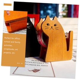 VILLFUL Cat Tape Holder Tape Dispenser Desk Cute Tape Dispenser Cat Tape Dispenser Tape Dispenser Kids Tape Dispenser Cute Tape Dispensers Cat Figures Office Tape The Cat Wood