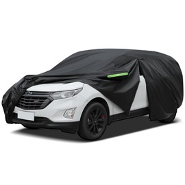 Sailnovo Car Cover Waterproof All Weather,7 Layers Heavy Duty Outdoor Full Car Cover, Snowproof Rainproof Windproof Sun UV Protection (PE+Cotton, A5 Fit SUV Jeep-Length (182" to 190"))