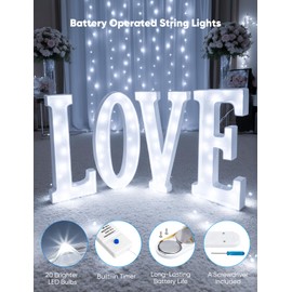 Minetom 20 Pack Fairy Lights Battery Operated String Lights 8 Modes, 7ft 20LED White Waterproof Silver Wire Twinkle Lights, Firefly Starry Moon Lights for Mason Jars DIY Christmas Wedding Party