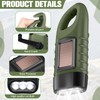 Mudder 6 Pcs Hand Crank Solar Powered Flashlights Emergency Rechargeable