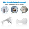 Schuko angled plug flat with folding handle, Schuko flat plug