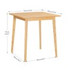 HOOBRO HOOBRO Bamboo Dining Table, Square Dining Table for 2,