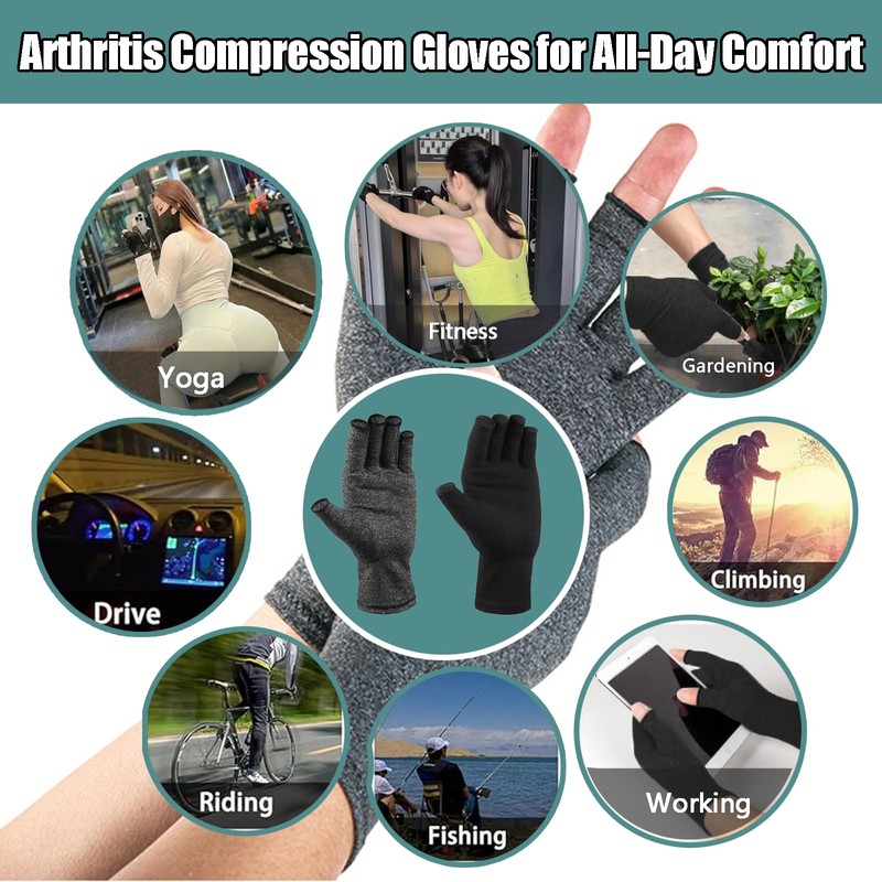 Canlaten·U Bamboo Compression Arthritis Gloves for Men & Women -