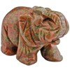 mookaitedecor Natural Unakite Elephant Ornament Figurine,Healing Crystal Energy Gemstone Reiki